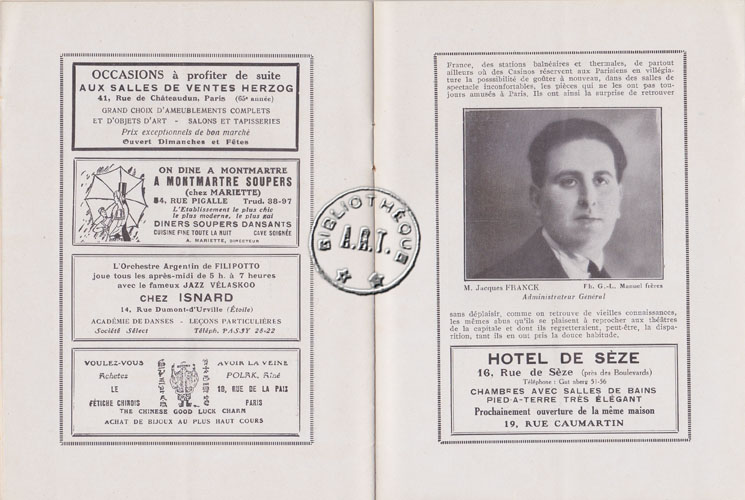 Les programmes de Théatre de l\
