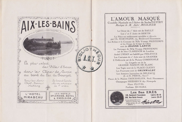 Les programmes de Théatre de l\