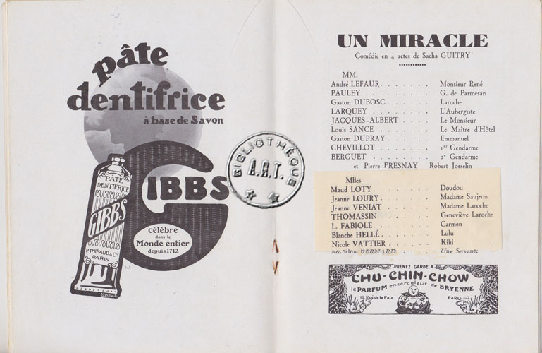 Les programmes de Théatre de l\