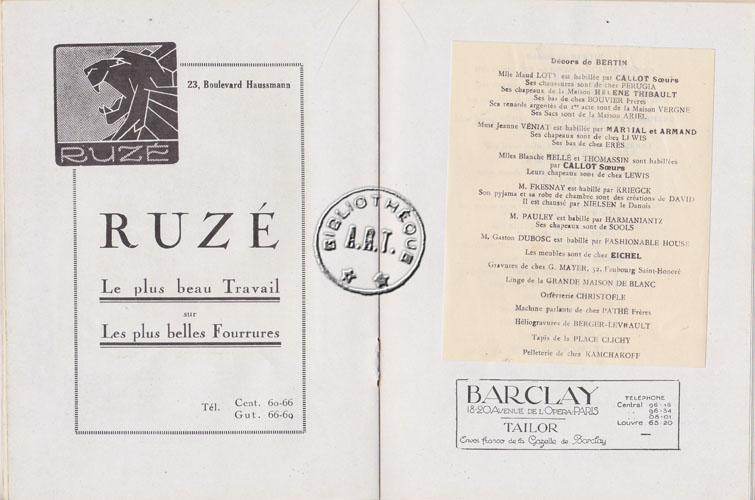 Les programmes de Théatre de l\