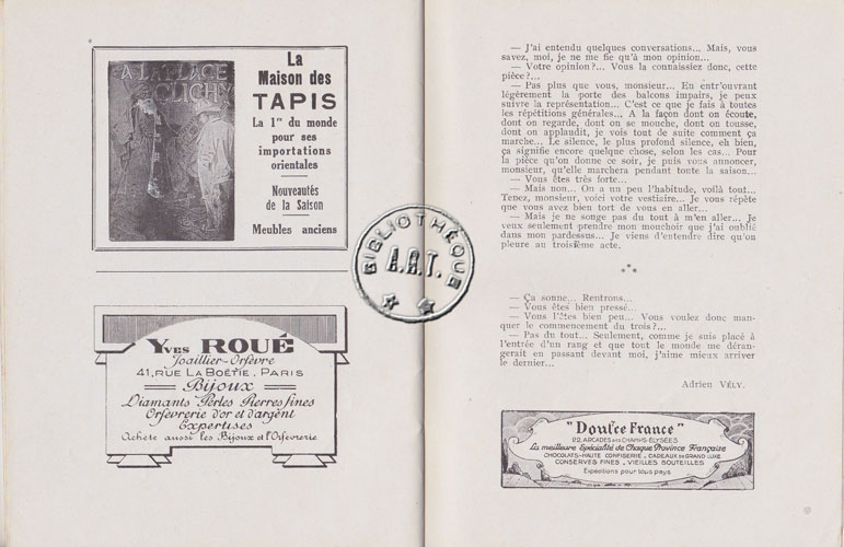 Les programmes de Théatre de l\