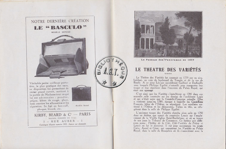 Les programmes de Théatre de l\