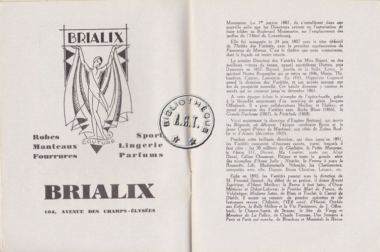 Les programmes de Théatre de l\