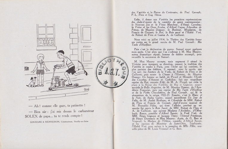 Les programmes de Théatre de l\