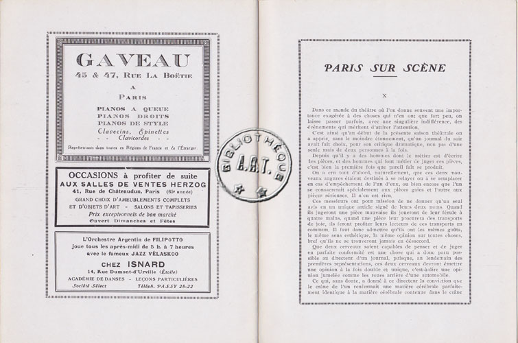 Les programmes de Théatre de l\