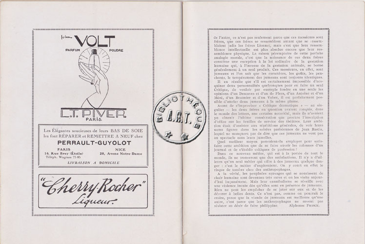 Les programmes de Théatre de l\