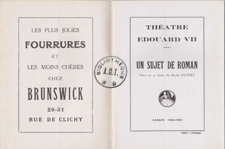 Les programmes de Théatre de l\
