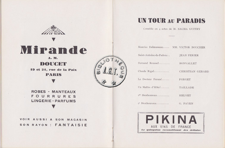 Les programmes de Théatre de l\
