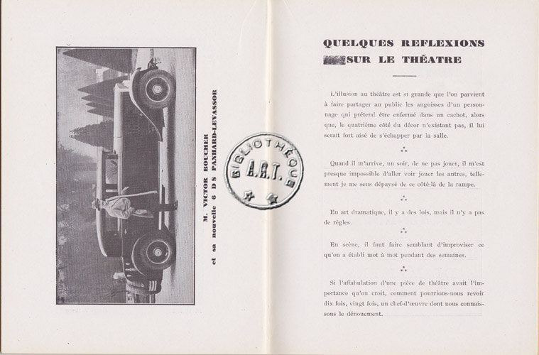 Les programmes de TThéatre de l\