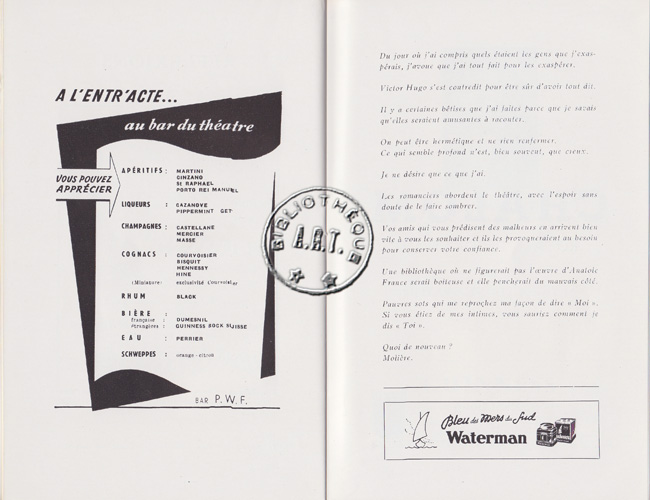 Les programmes de Théatre de l\