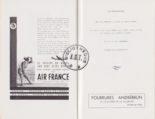 Les programmes de Théatre de l\
