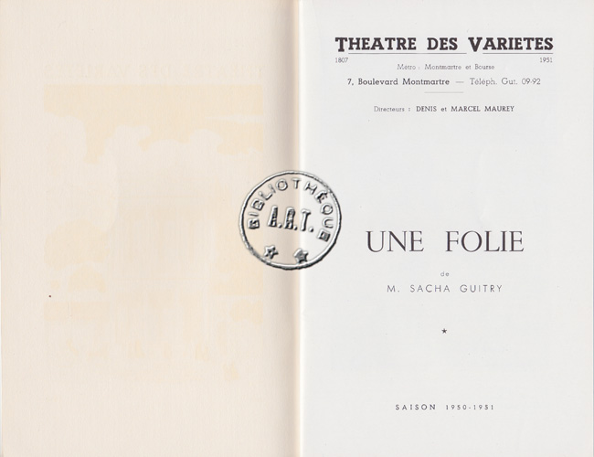 Les programmes de Théatre de l\