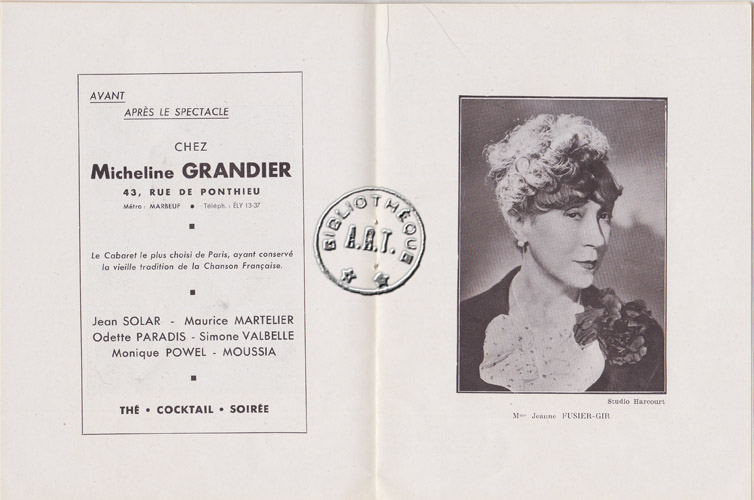 Les programmes de Théatre de l\