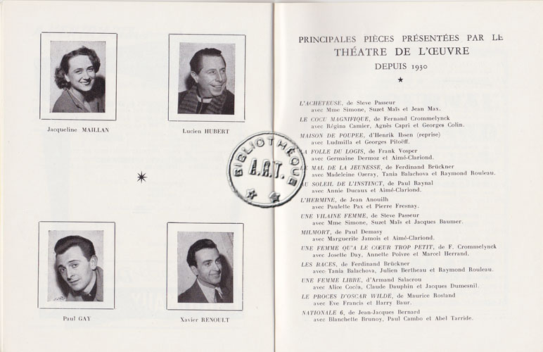 Les programmes de Théatre de l\
