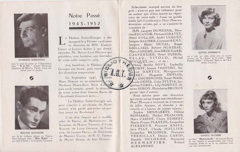 Les programmes de Théatre de l\