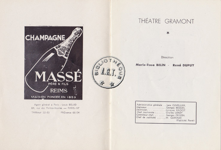 Les programmes de Théatre de l\