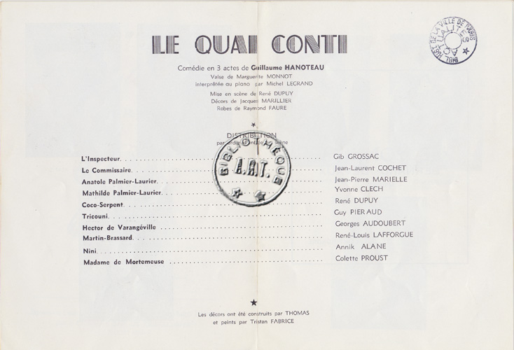 Les programmes de Théatre de l\