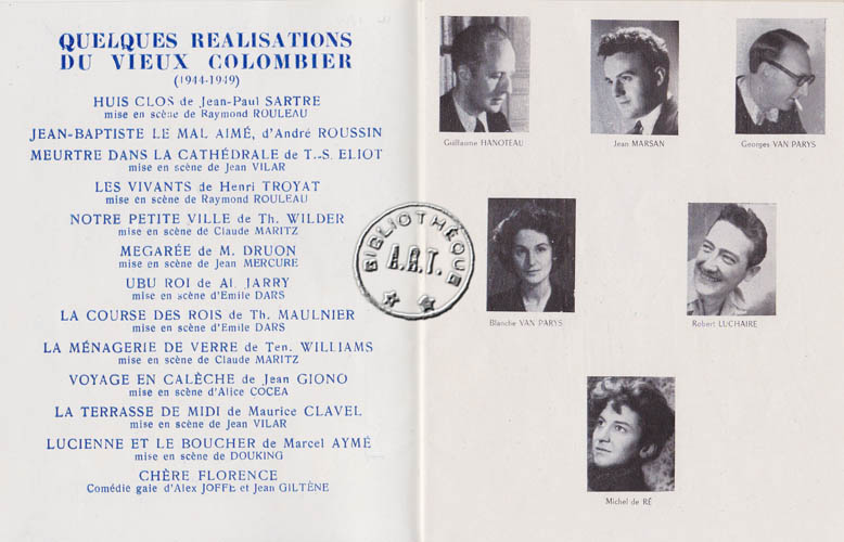 Les programmes de Théatre de l\