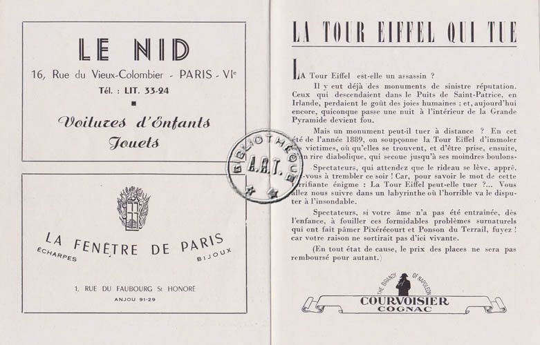 Les programmes de Théatre de l\