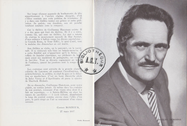 Les programmes de Théatre de l\