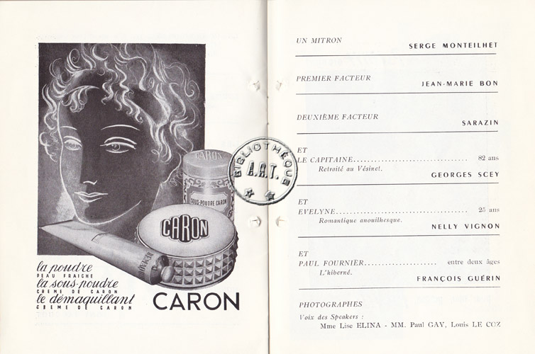 Les programmes de Théatre de l\
