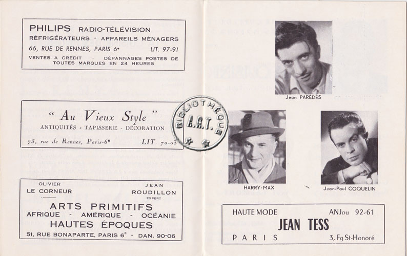 Les programmes de Théatre de l\