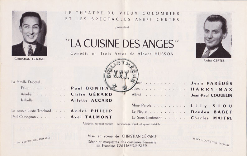 Les programmes de Théatre de l\