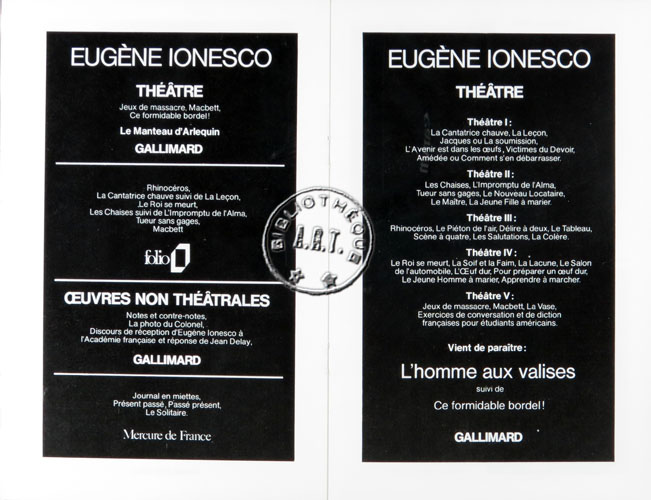 Les programmes de Théatre de l\