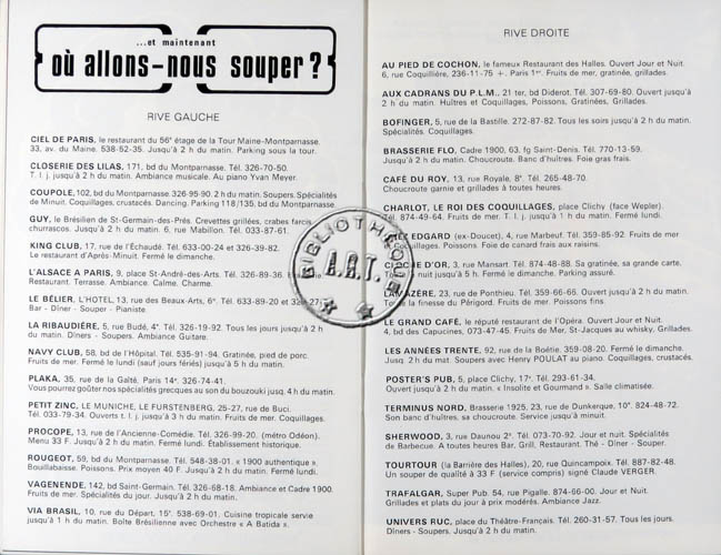 Les programmes de Théatre de l\