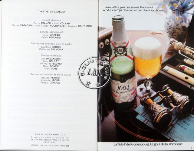 Les programmes de Théatre de l\