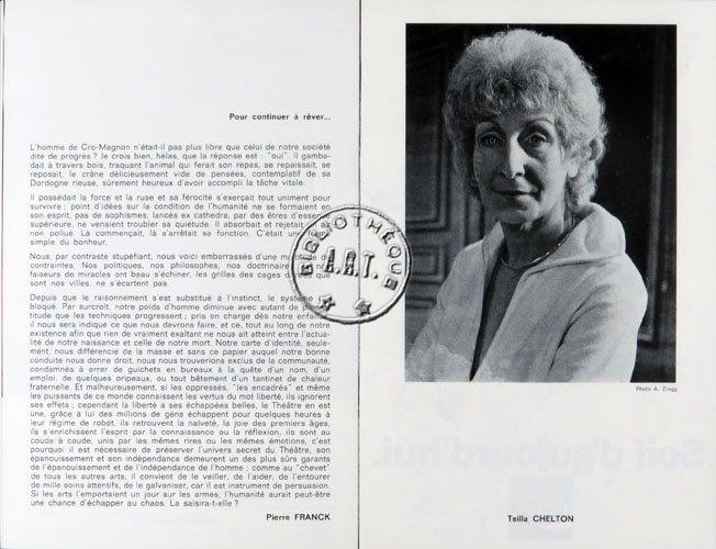 Les programmes de Théatre de l\