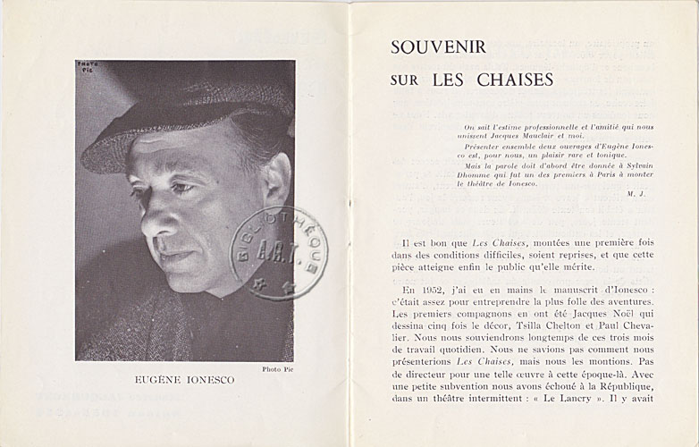 Les programmes de Théatre de l\