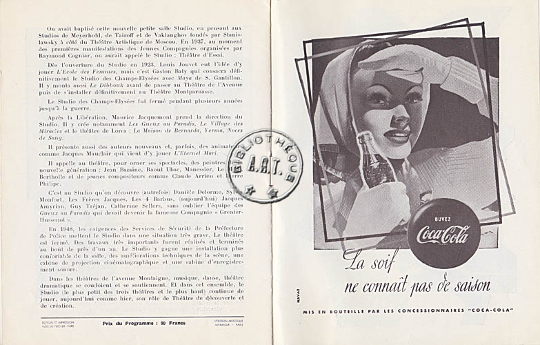 Les programmes de Théatre de l\