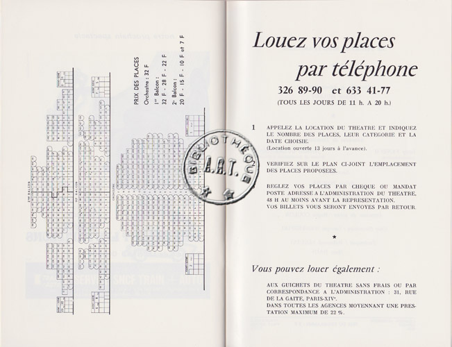 Les programmes de Théatre de l\