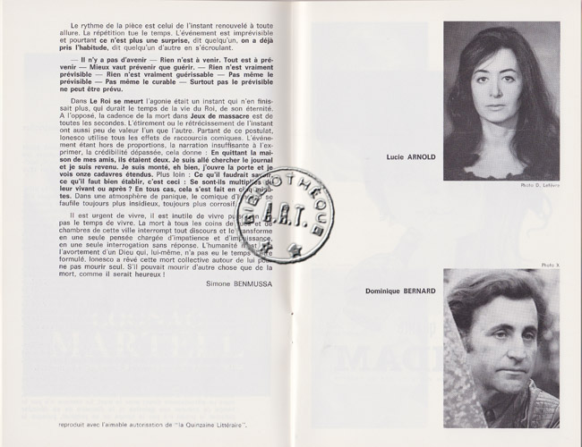 Les programmes de Théatre de l\