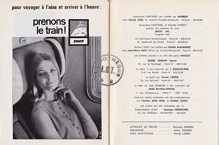 Les programmes de Théatre de l\