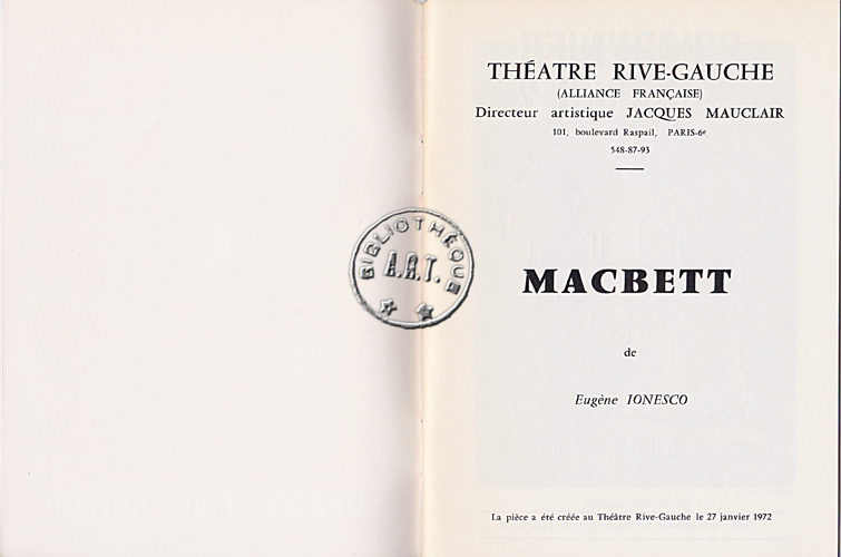 Les programmes de Théatre de l\