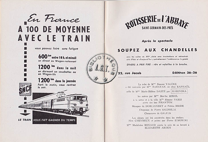 Les programmes de Théatre de l\