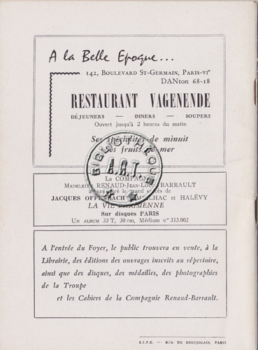 Les programmes de Théatre de l\