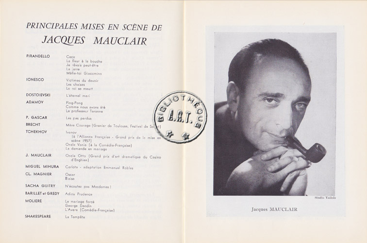 Les programmes de Théatre de l\