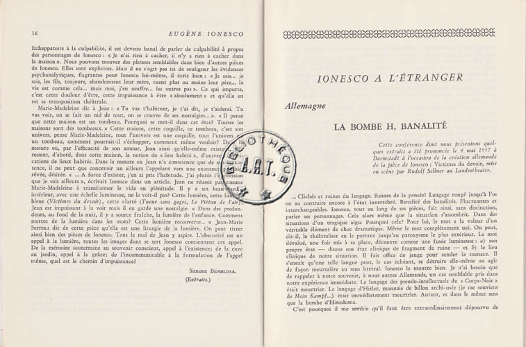 Les programmes de Théatre de l\