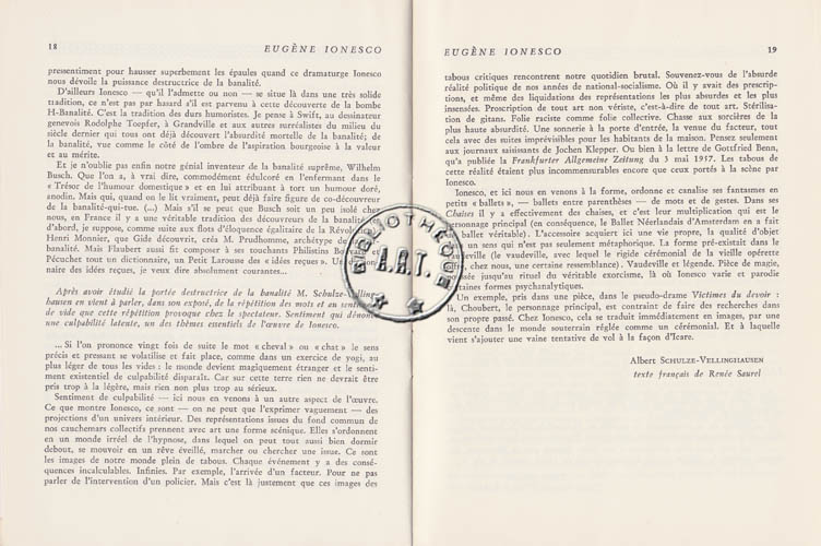 Les programmes de Théatre de l\