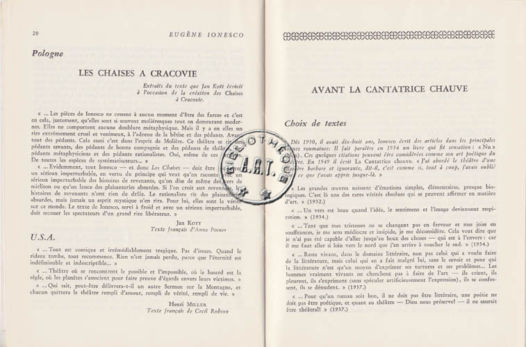 Les programmes de Théatre de l\