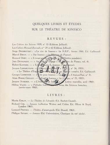 Les programmes de Théatre de l\