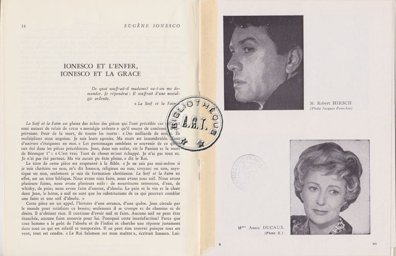 Les programmes de Théatre de l\