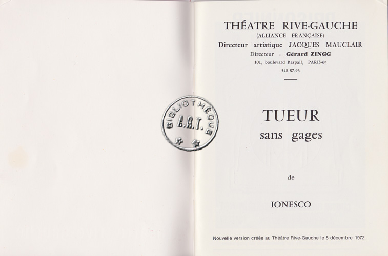 Les programmes de Théatre de l\