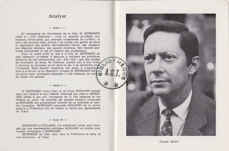 Les programmes de Théatre de l\