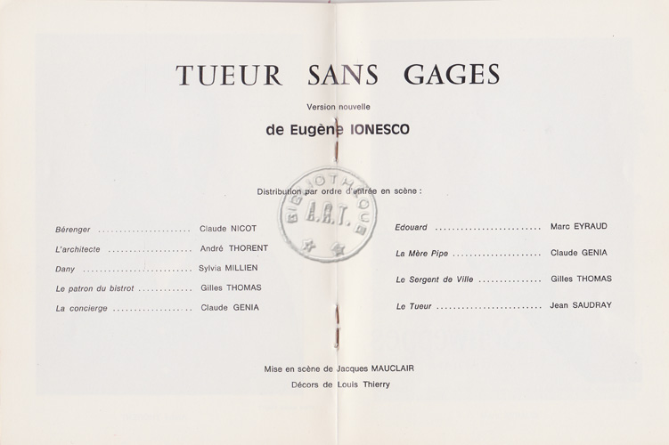 Les programmes de Théatre de l\