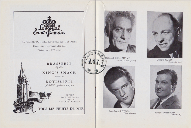 Les programmes de Théatre de l\