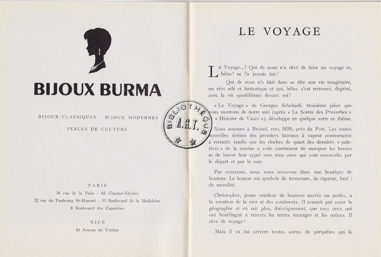 Les programmes de Théatre de l\